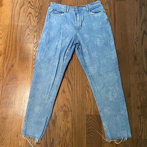 Floral Print Jeans